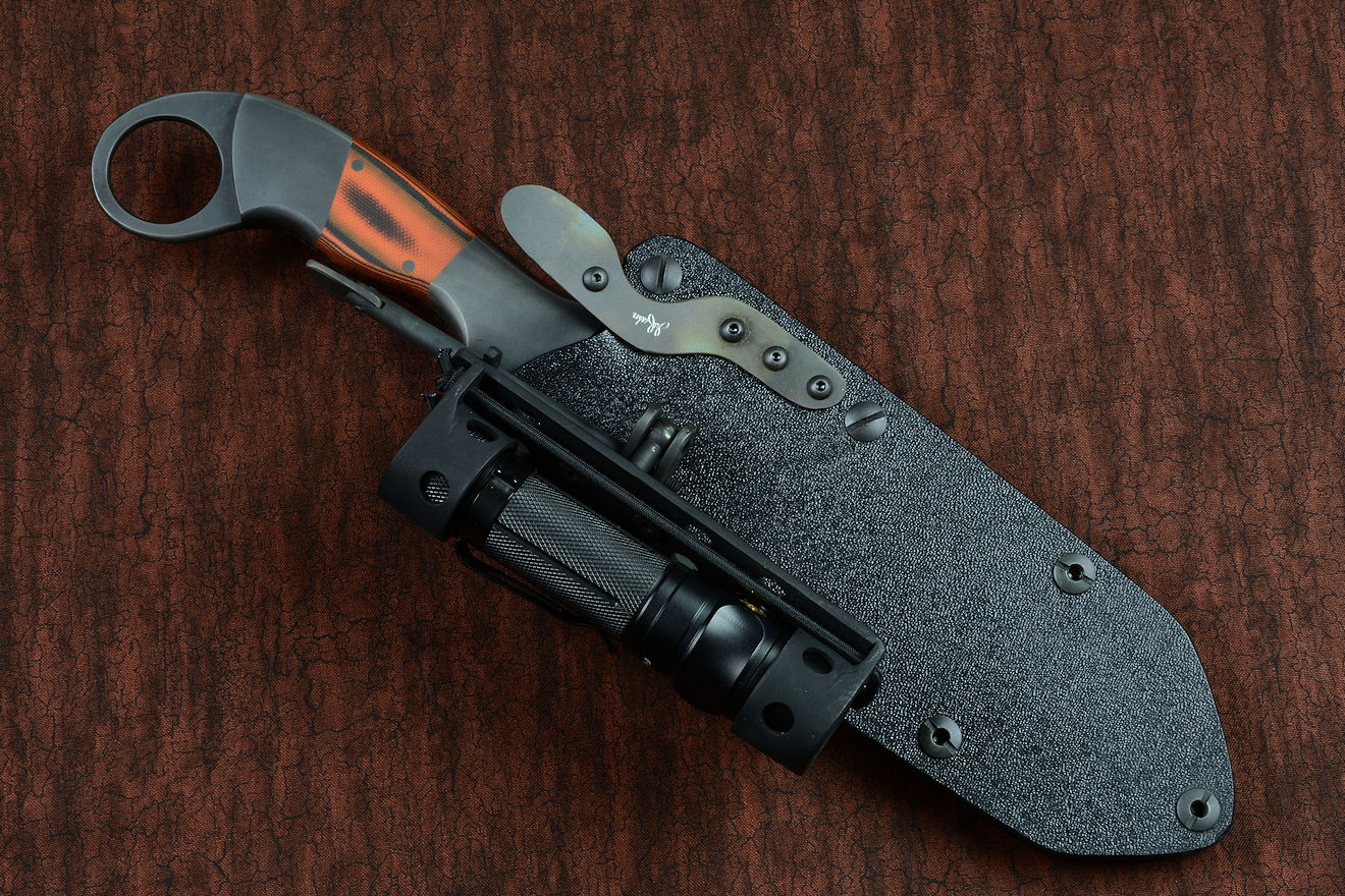 Holder, Universal, Lamp, Articulating accessory for tactical knives by Jay Fisher
