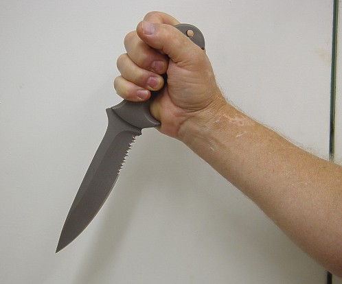 Reverse Knife Grip technique: reverse grip, edge in (RGEI)
