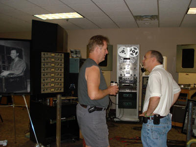 Jay Fisher discussing equipment with Chase gentry, museum aquisition, 2007