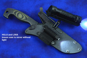HULA tactical sheath flaslight accessory description