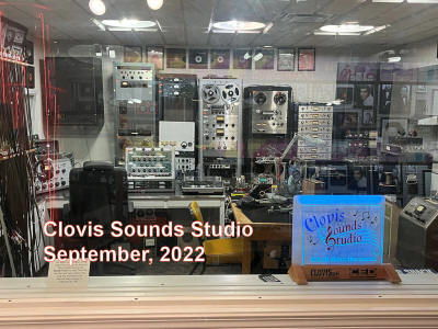 Clovis Sounds Studio through viewing window