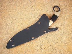 "Argiope" sheathed view. Waterproof combat locking sheath is the best tactical sheath made.