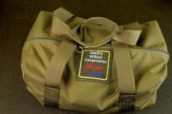 "Hooded Warrior" heavy 1000 denier ballistic nylon Cordura duffle with 2" nylon carry straps