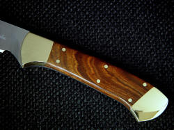 "Mirach" obverse side handle detail. African  Sandalwood (Tamboti) is hard, tough and takes a beautiful polish