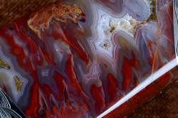 "Nishi" reverse side gemstone handle detail, a six-power enlargement of this agate