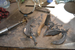 "Pallene" custom handmade knife sculpture, despruing and fettling of cast bronze components