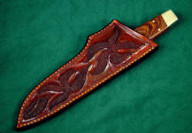 "Paraeagle" sheathed view. Sheath is deep and protective, thick and hand-carved