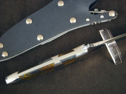 "Patriot" spine view. Note thick, strong, substantial full tang stainless steel blade