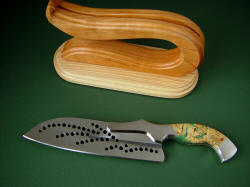"Saussure" has a great perspective and balance between knife and stand, custom made