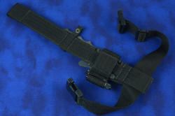 "Velox" counterterrorism tactical combat knife, with EXBLX extender, back mounting details