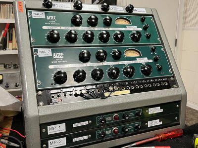 Fisher mixer, preamps and attenuator console