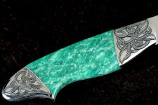 Amazonite is a feldspar with intense color and reflection