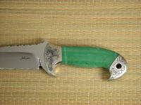 Aventurine Gemstone knife handle