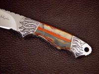 Binghamite gemstone knife handle