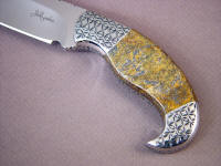 Bronzite Hypersthene gemstone knife handle