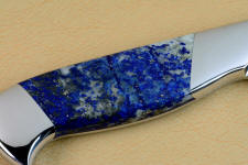 Lapis Lazuli on a chef's knife makes a durable handle
