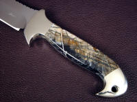 Picasso Marble gemstone knife handle on Cygnus-Horrocks Magnum