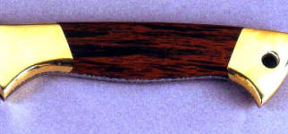 Mahogany Obsidian looks rich when used with brass bolsters
