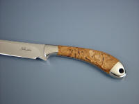 Petrified Cretaceous Algae gemstone custom handmade fillet knife handle