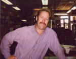 Jay Fisher at Enchanted Spirits Studio in Magdalena, New Mexico, 1996