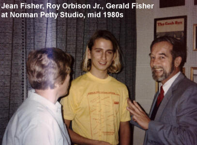 Jean Fisher, Roy Orbison Jr., Jerry Fisher at the Norman Petty Studio