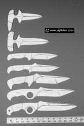 Counterterrorism Knives, push daggers, defensive tactical and combat knives