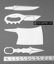Tactical, defense knives, cleaver, utility knife patterns