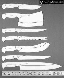 Kitchen knives, working knives, cleavers, tomato knives, butcher knives, chef's knives