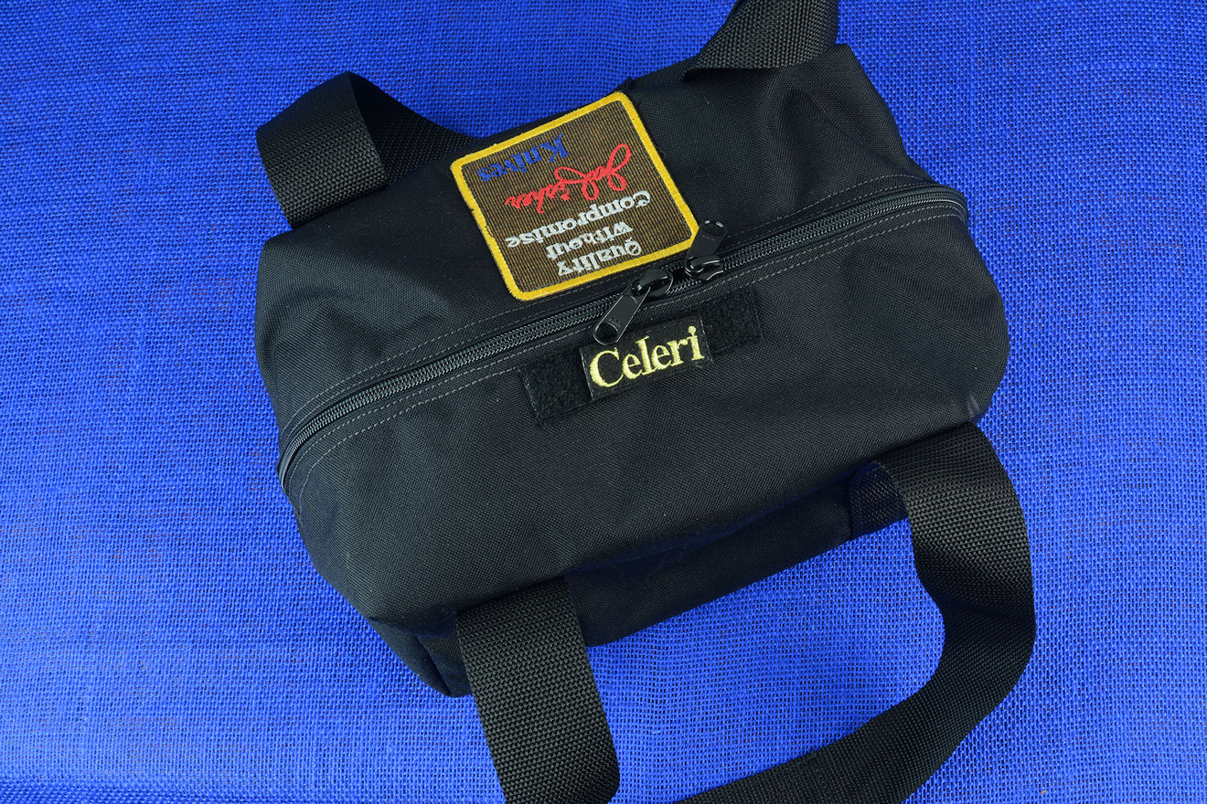 Tactical knife kit bag in 1000 Denier Ballistic Cordura Nylon, polypropylene, acetyl, polyester, embroidery by Jay Fisher