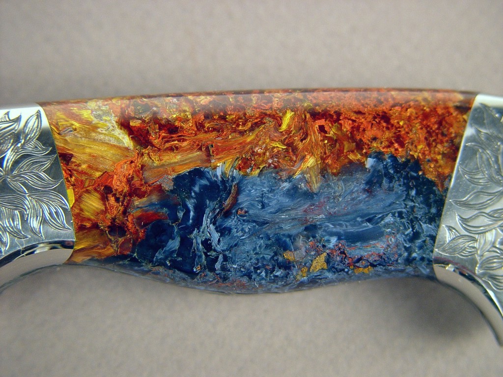 Pietersite Agate from China on "Altair" handmade knife