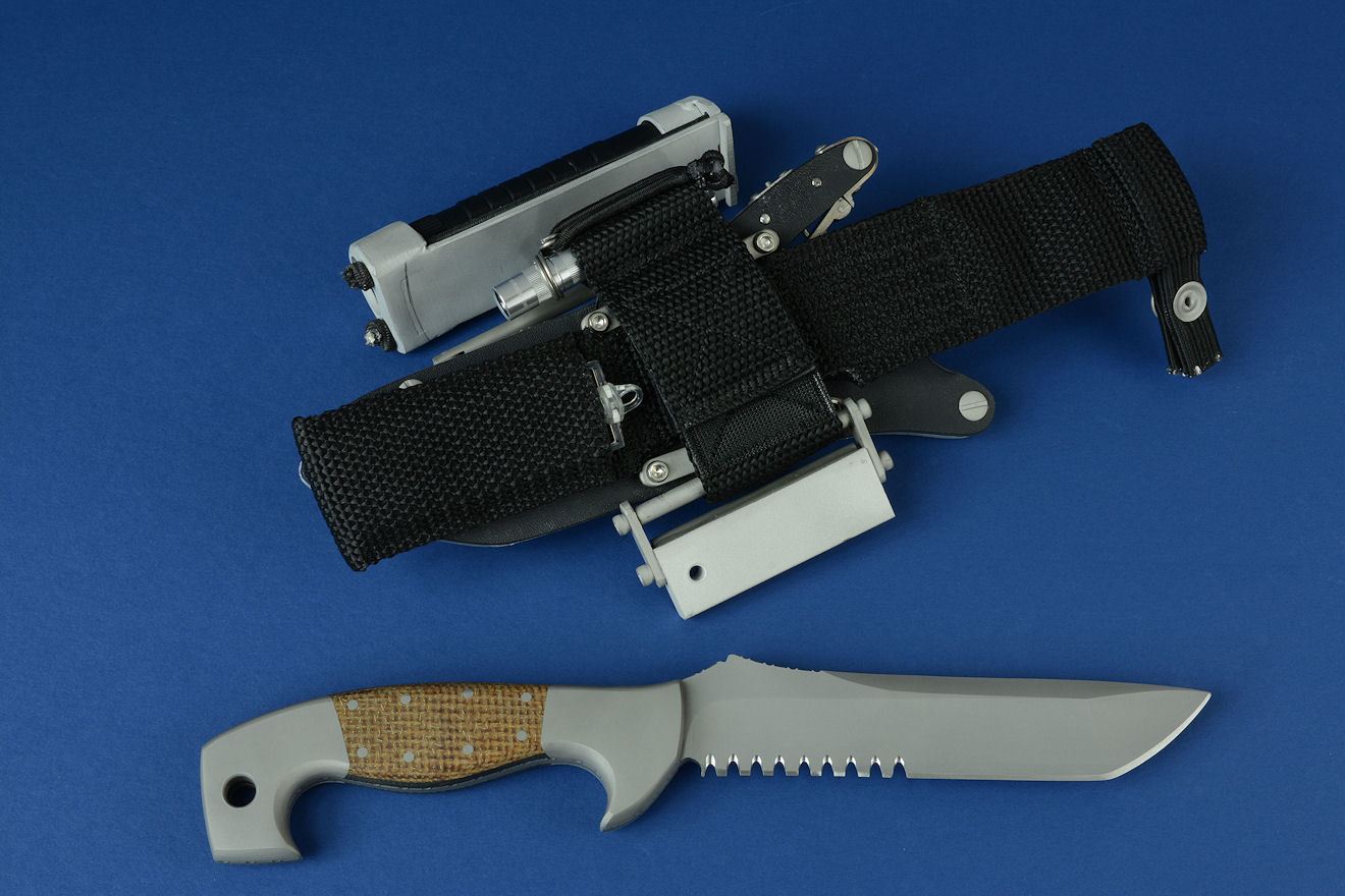 Paracord Tactical Knife w/Serrated Blade & Cover - CB Distributors, Inc.