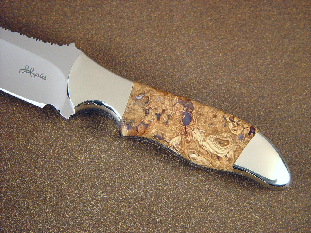 Custom Handmade Leopard Wood Knife 