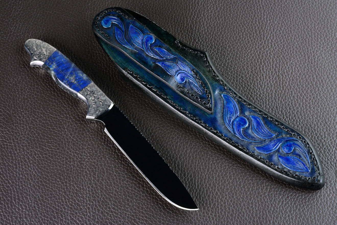 Stingray Blue Oval Wood Knife Scales Knife Handle Blank Handle Material  Exotic Knife Handle P1 – Exotic Knife Handles