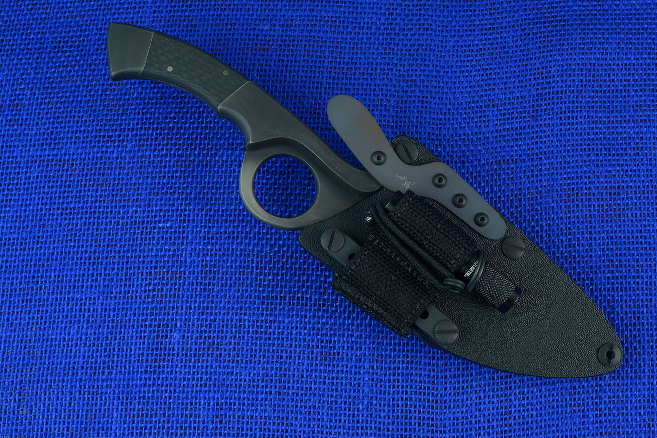"Celeri" tactical counterterrorism knife with ThruNite Ti3 and LIMA