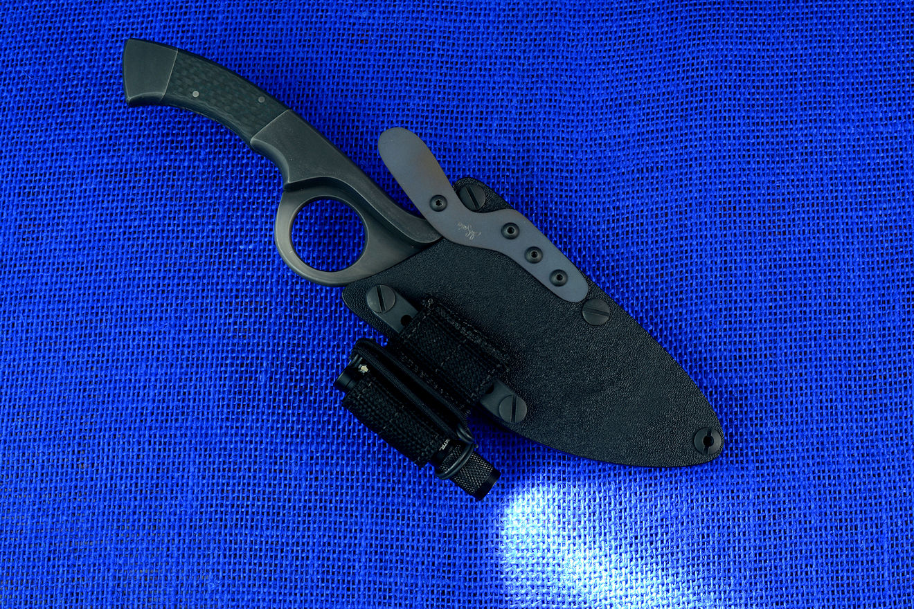 Jay Fisher's tactical knife sheath accessories, the LIMA with ThruNite Ti3 Lamp