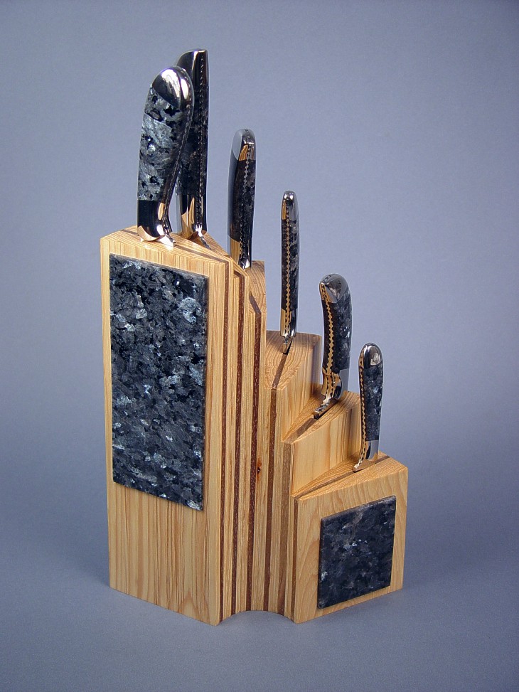 Chef's Set fine custom handmade kitchen knife set by Jay Fisher