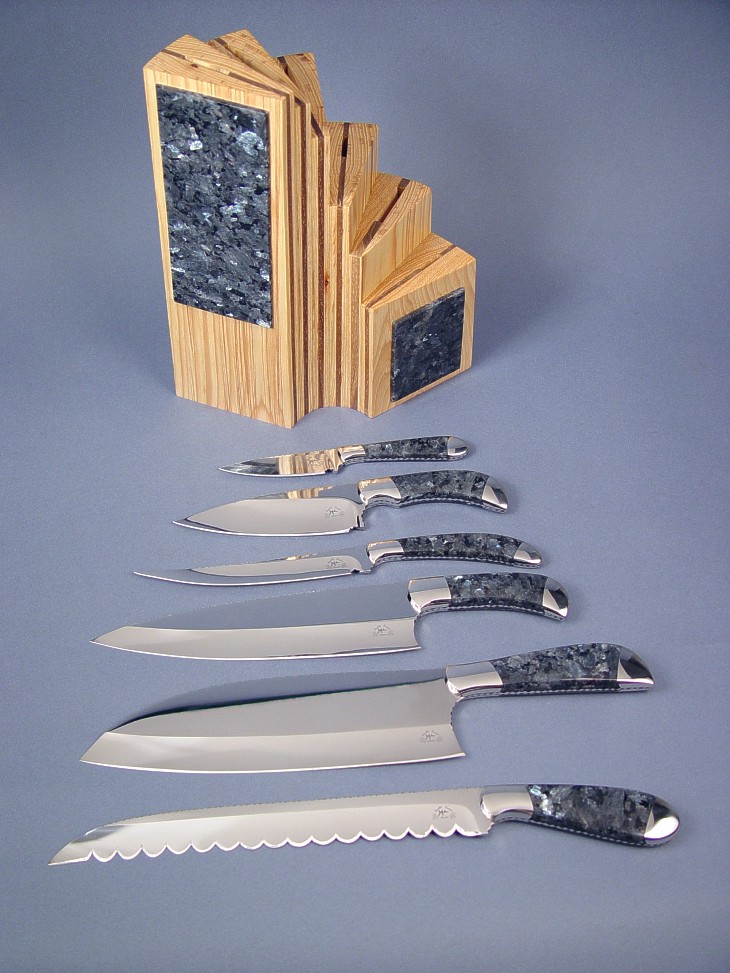Hand Made Custom Made Walnut Vertical Hand Crafted Chef's Knife Block by  Debner Fine Art and Furniture