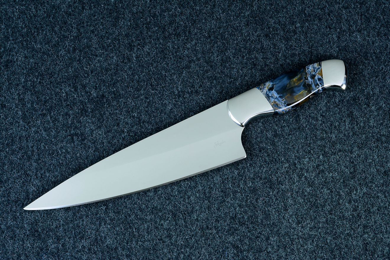 "Corvus" blade is deeply hollow ground, incredibly thin and scalpel-keen