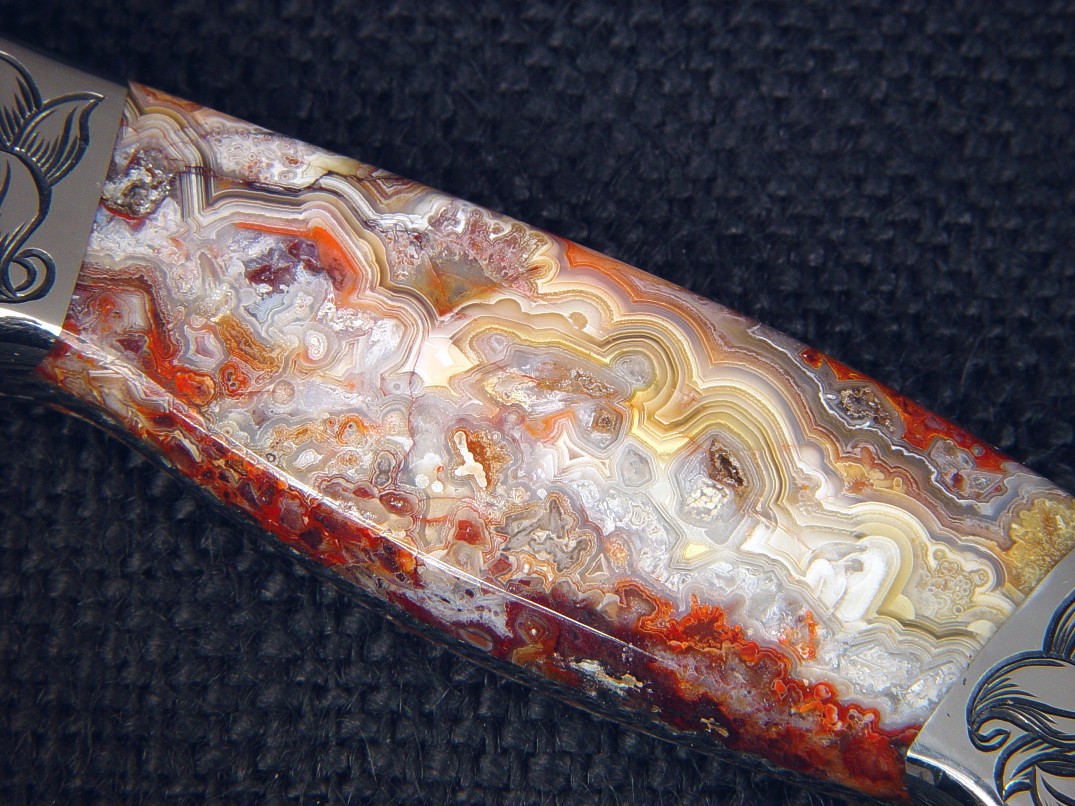 Carnival Lace Agate is a multicolored agate formed through hydrological depostion processes, the same as a geode