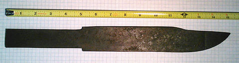 Unfinished knife with "patina"