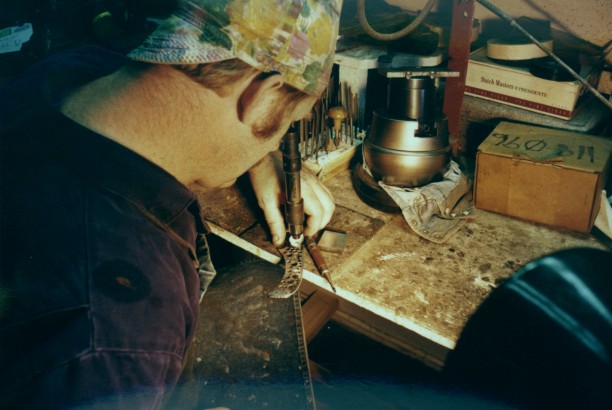 Hardness Testing with punch spring portable tester.