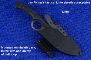Tactical knife sheath accessory LIMA, mounting option, sheath back