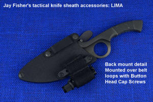 LIMA tactical flashlight sheath mounting back detail