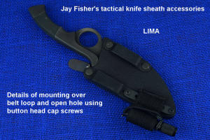 LIMA flashlight accessory, offset back mounting detail 