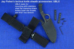 Tactical knife sheath accessory belt loop extender, drop sheath