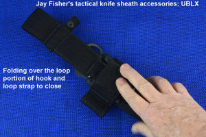 Tactical knife sheath belt accessory UBLX