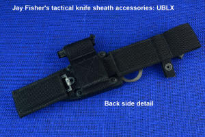 UBLX tactical knife sheath belt loop extender, back view