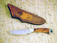 Nickel Silver bolsters with Goncalo Alves hardwood knife handle