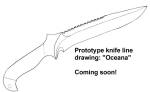 Pattern drawing of "Oceana" custom knife