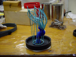 Wax model with sprues, ready for investment and mold making